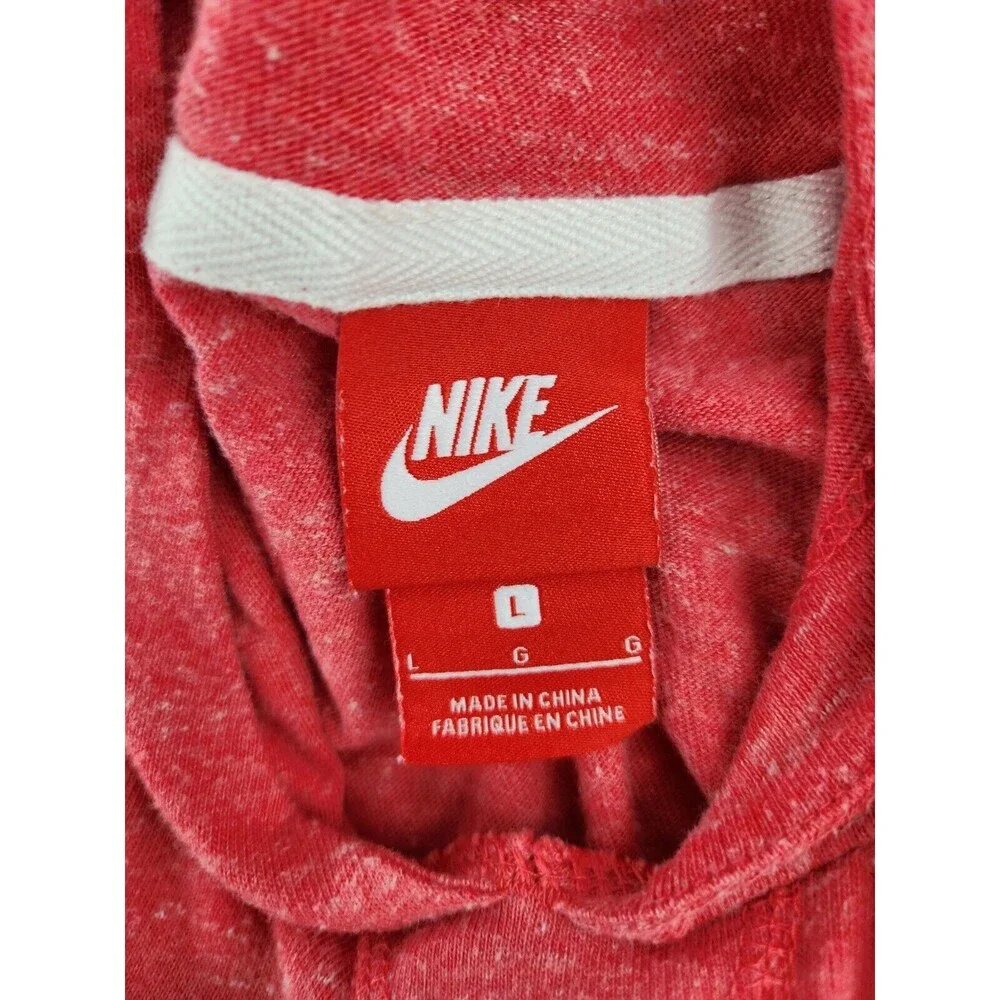 Nike Pink Hoodie Organic Dress Pockets Girl's Swim Beach Cover Up Shirt Sz Large